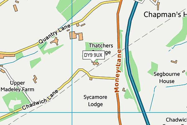 DY9 9UX map - OS VectorMap District (Ordnance Survey)