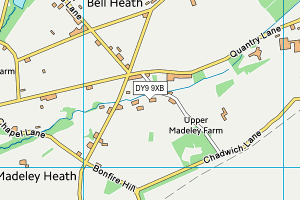 DY9 9XB map - OS VectorMap District (Ordnance Survey)