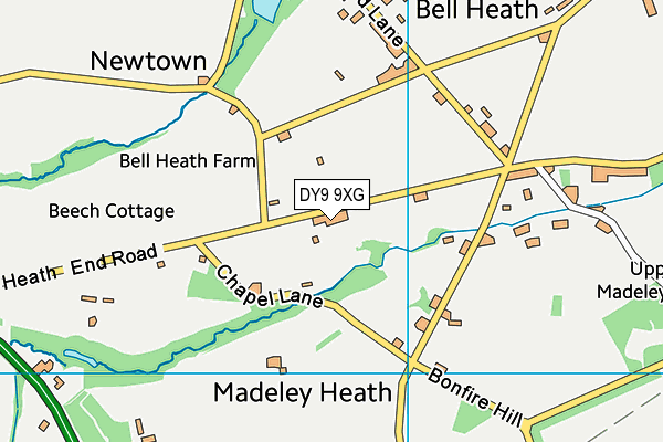 DY9 9XG map - OS VectorMap District (Ordnance Survey)