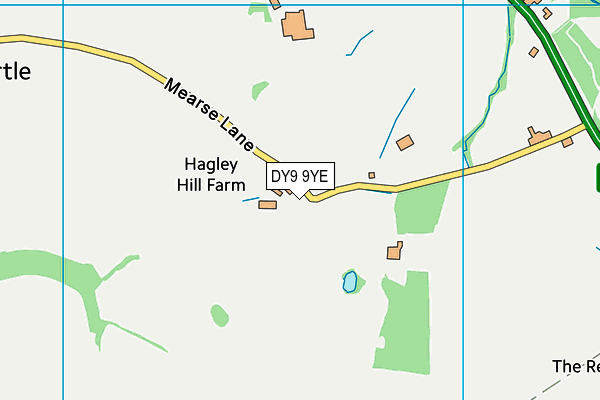 DY9 9YE map - OS VectorMap District (Ordnance Survey)
