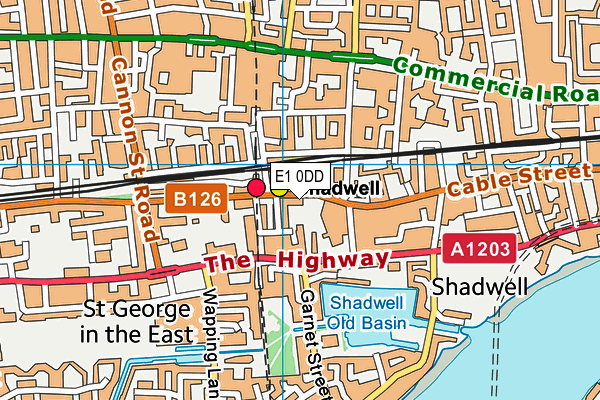 E1 0DD map - OS VectorMap District (Ordnance Survey)