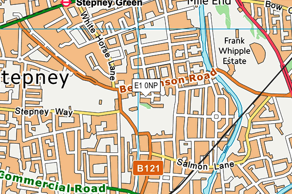 E1 0NP map - OS VectorMap District (Ordnance Survey)