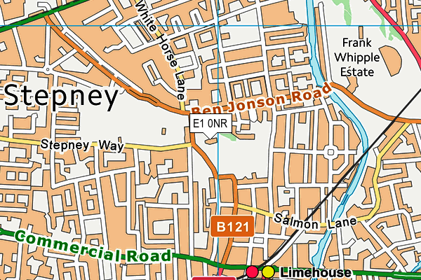 E1 0NR map - OS VectorMap District (Ordnance Survey)