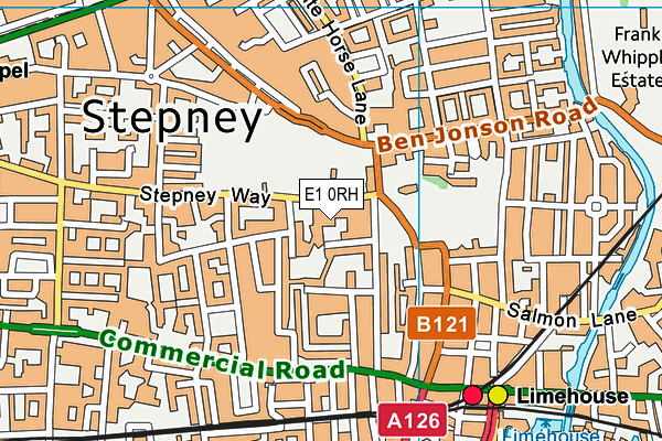 Stepney All Saints School map (E1 0RH) - OS VectorMap District (Ordnance Survey)