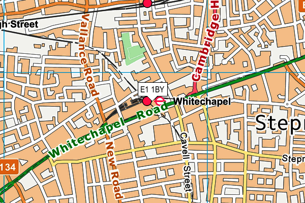 E1 1BY map - OS VectorMap District (Ordnance Survey)