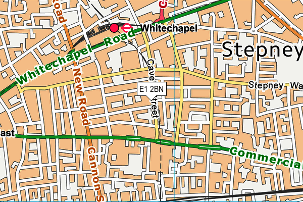 E1 2BN map - OS VectorMap District (Ordnance Survey)