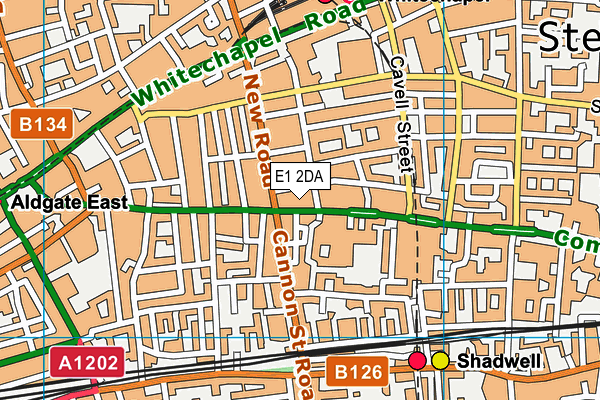 Wapping High School map (E1 2DA) - OS VectorMap District (Ordnance Survey)