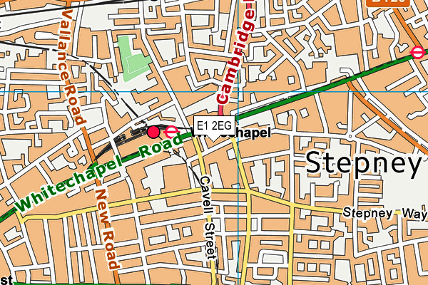 Play On Sports (Closed) map (E1 2EG) - OS VectorMap District (Ordnance Survey)
