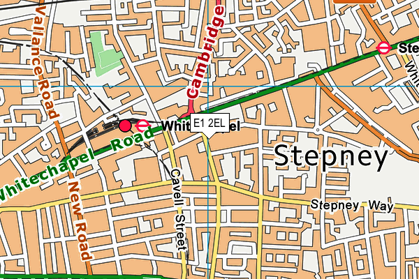 E1 2EL map - OS VectorMap District (Ordnance Survey)