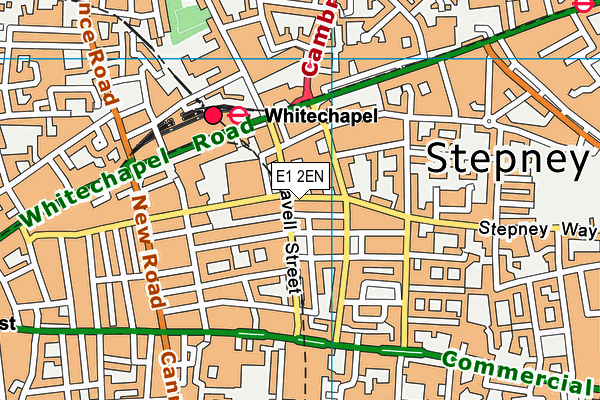 E1 2EN map - OS VectorMap District (Ordnance Survey)