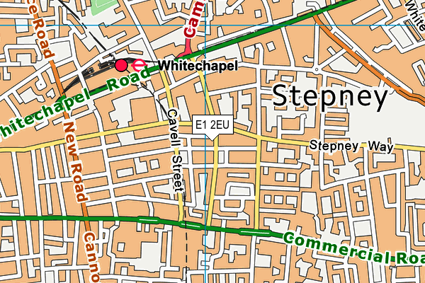 E1 2EU map - OS VectorMap District (Ordnance Survey)