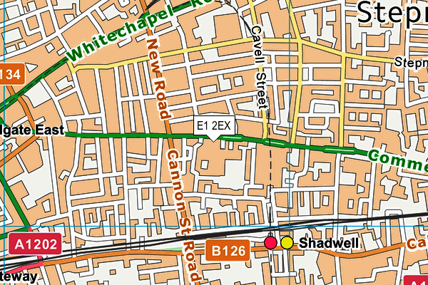 E1 2EX map - OS VectorMap District (Ordnance Survey)