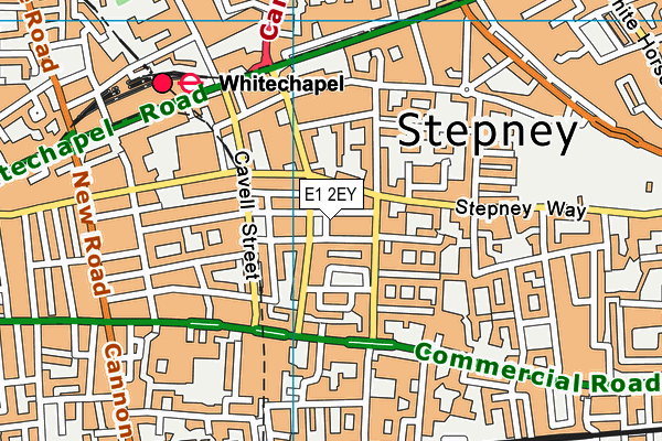 E1 2EY map - OS VectorMap District (Ordnance Survey)