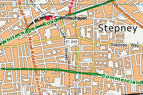 E1 2HS map - OS VectorMap District (Ordnance Survey)