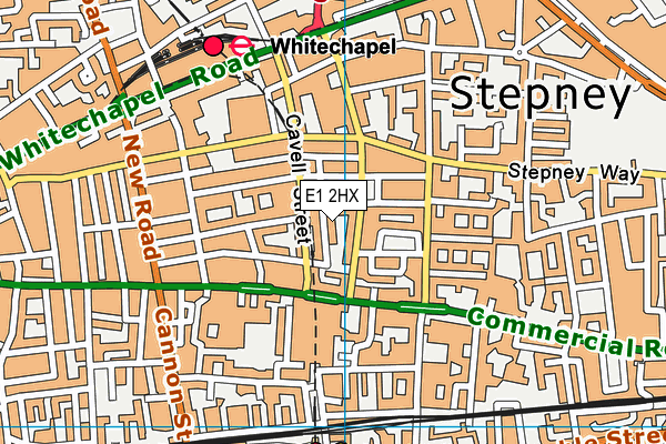 London Islamic School map (E1 2HX) - OS VectorMap District (Ordnance Survey)