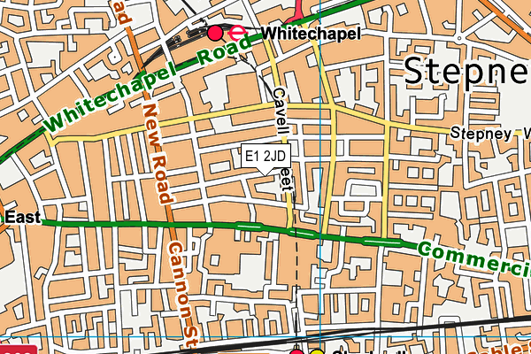 E1 2JD map - OS VectorMap District (Ordnance Survey)