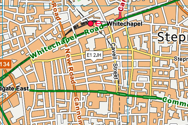 E1 2JH map - OS VectorMap District (Ordnance Survey)