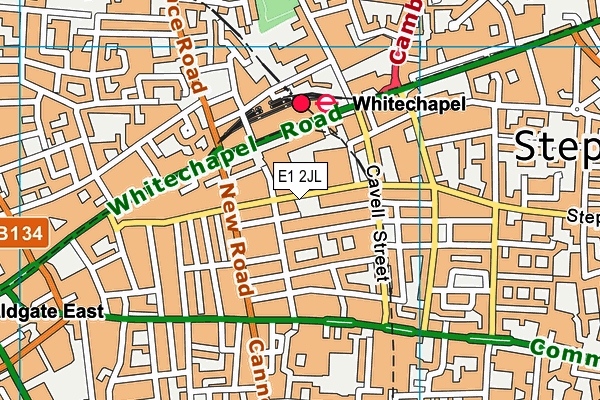 E1 2JL map - OS VectorMap District (Ordnance Survey)