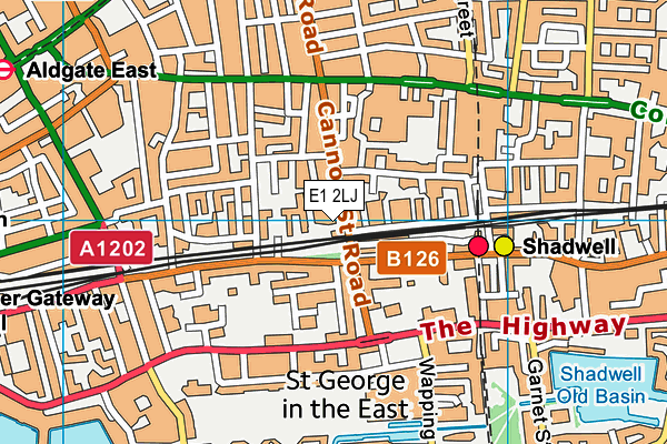 E1 2LJ map - OS VectorMap District (Ordnance Survey)