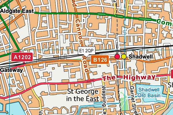 E1 2QP map - OS VectorMap District (Ordnance Survey)