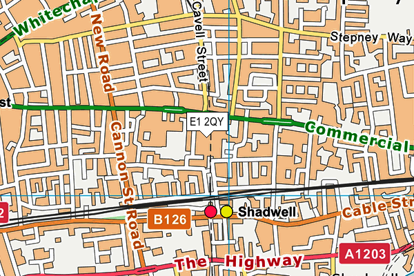 E1 2QY map - OS VectorMap District (Ordnance Survey)