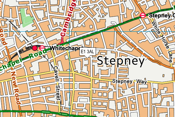 E1 3AL map - OS VectorMap District (Ordnance Survey)