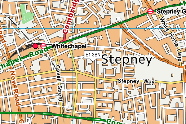 E1 3BN map - OS VectorMap District (Ordnance Survey)