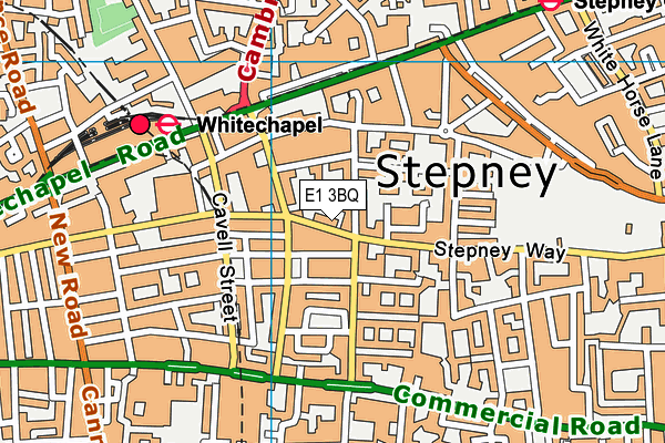 E1 3BQ map - OS VectorMap District (Ordnance Survey)