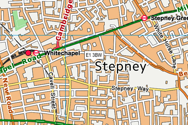Stepney Park Primary School map (E1 3BW) - OS VectorMap District (Ordnance Survey)