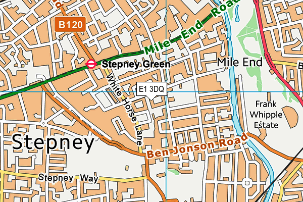 E1 3DQ map - OS VectorMap District (Ordnance Survey)