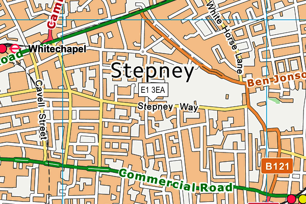 E1 3EA map - OS VectorMap District (Ordnance Survey)