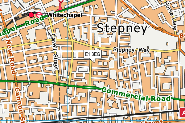 E1 3EG map - OS VectorMap District (Ordnance Survey)