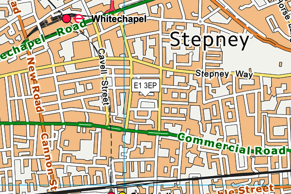 E1 3EP map - OS VectorMap District (Ordnance Survey)