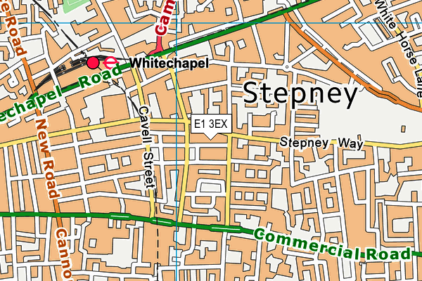 E1 3EX map - OS VectorMap District (Ordnance Survey)