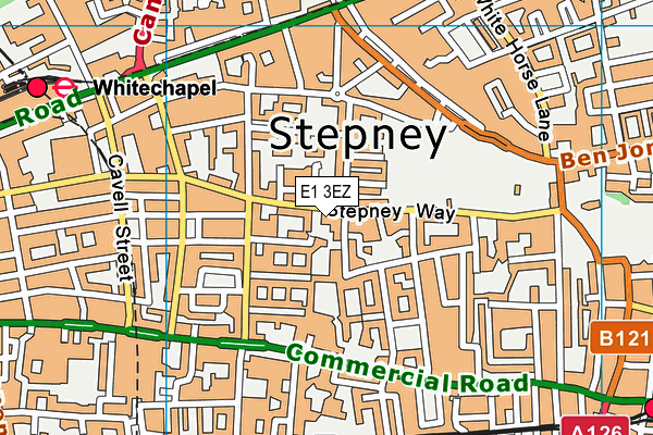 E1 3EZ map - OS VectorMap District (Ordnance Survey)