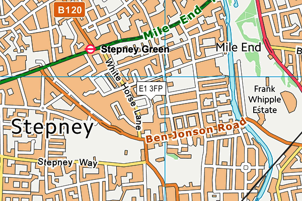 E1 3FP map - OS VectorMap District (Ordnance Survey)