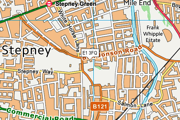 E1 3FQ map - OS VectorMap District (Ordnance Survey)