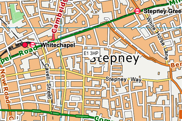 E1 3HP map - OS VectorMap District (Ordnance Survey)