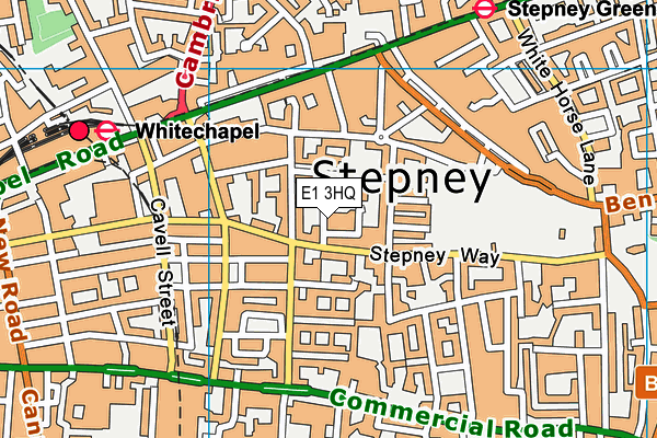 E1 3HQ map - OS VectorMap District (Ordnance Survey)