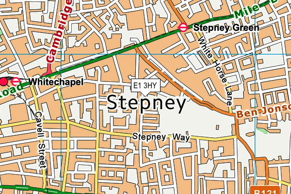 E1 3HY map - OS VectorMap District (Ordnance Survey)