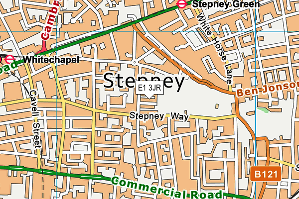 E1 3JR map - OS VectorMap District (Ordnance Survey)