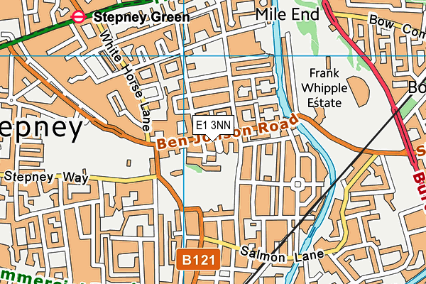 Haileybury Youth Centre map (E1 3NN) - OS VectorMap District (Ordnance Survey)