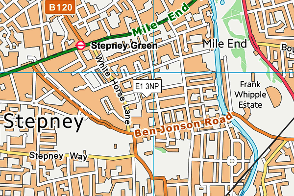 E1 3NP map - OS VectorMap District (Ordnance Survey)
