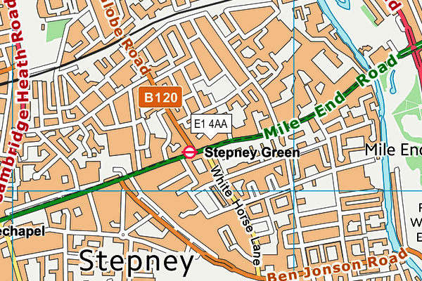 Mazahirul Uloom London School map (E1 4AA) - OS VectorMap District (Ordnance Survey)