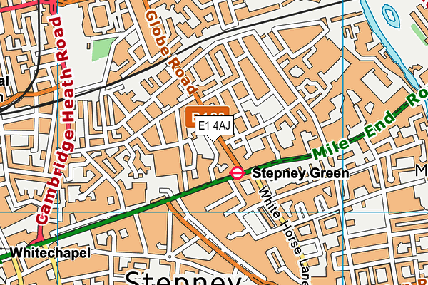 E1 4AJ map - OS VectorMap District (Ordnance Survey)