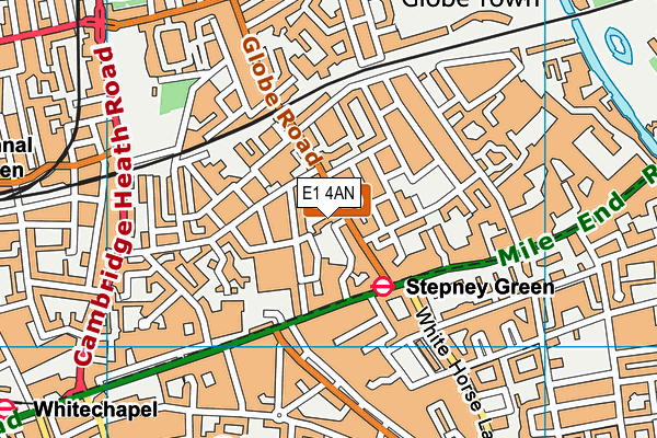 E1 4AN map - OS VectorMap District (Ordnance Survey)