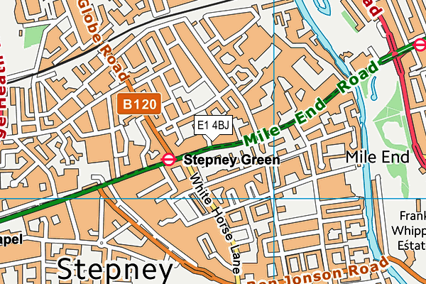 E1 4BJ map - OS VectorMap District (Ordnance Survey)