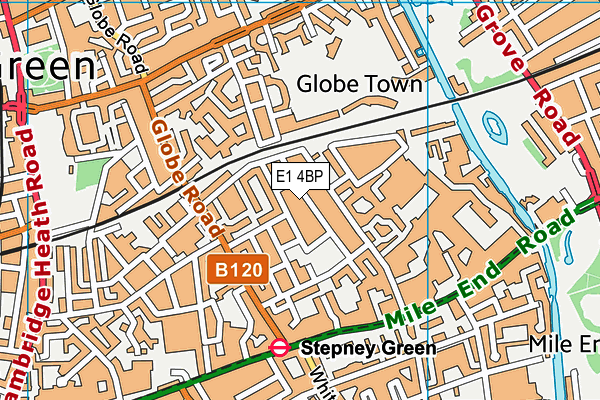 E1 4BP map - OS VectorMap District (Ordnance Survey)