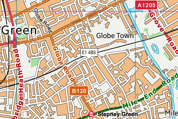 E1 4BS map - OS VectorMap District (Ordnance Survey)