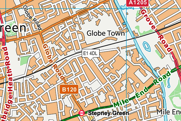 E1 4DL map - OS VectorMap District (Ordnance Survey)